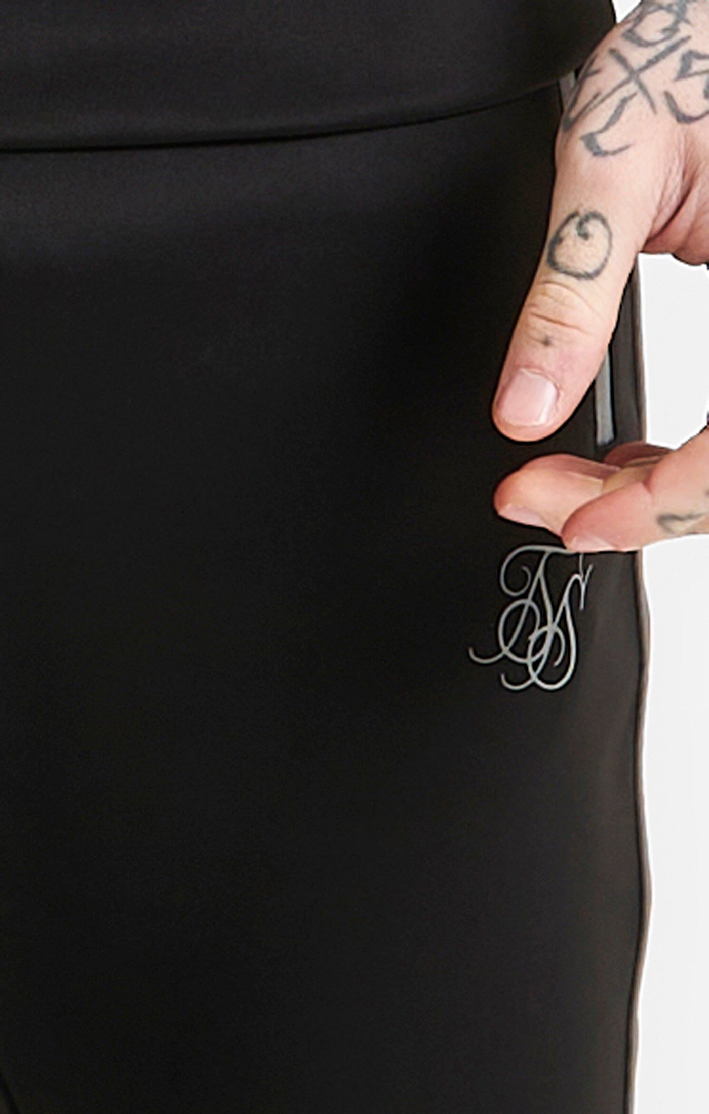 Black Panelled Jogger sold by Siksilk product image thumbnail 6