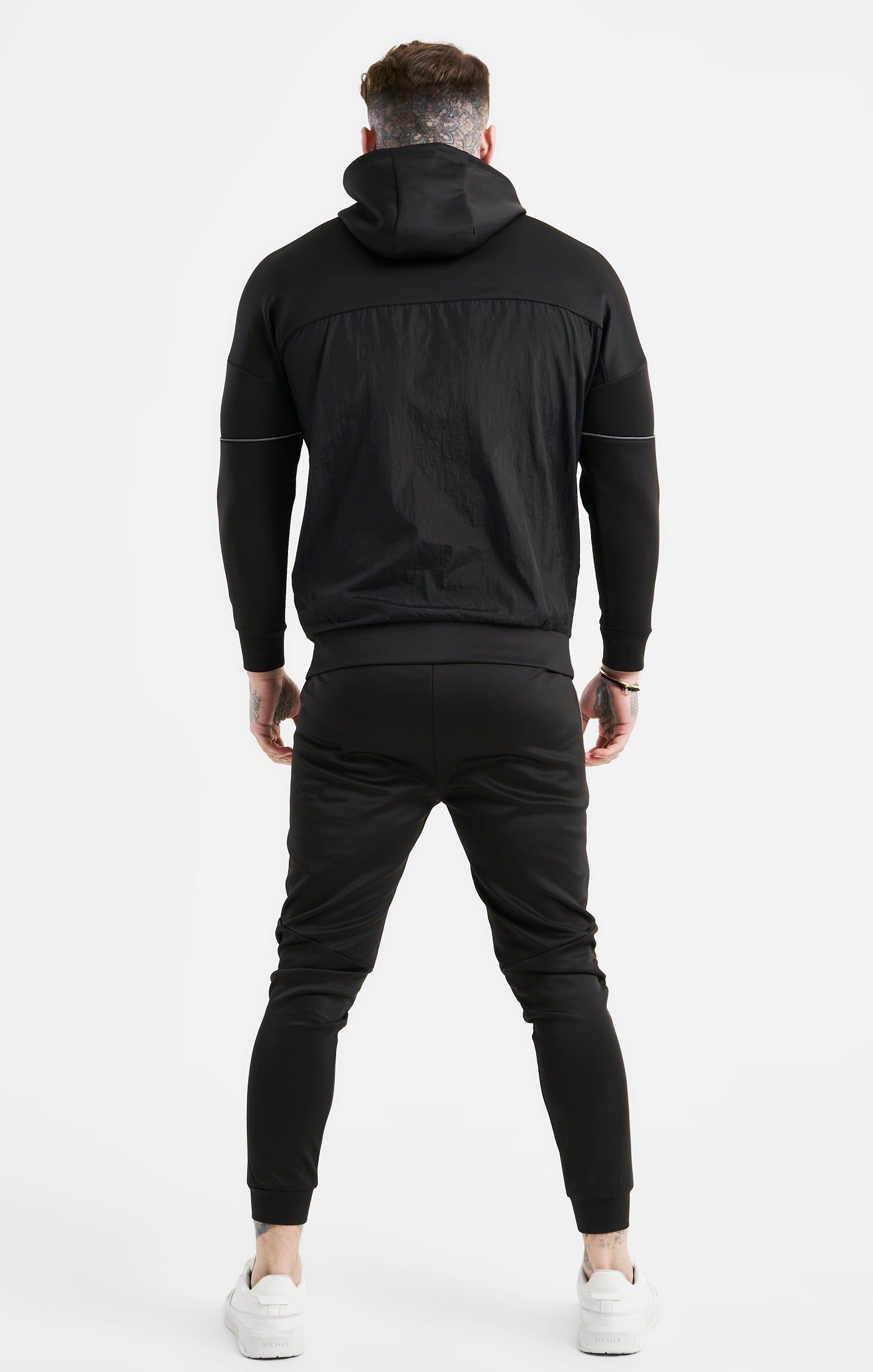 Black Panelled Jogger sold by Siksilk product image thumbnail 5