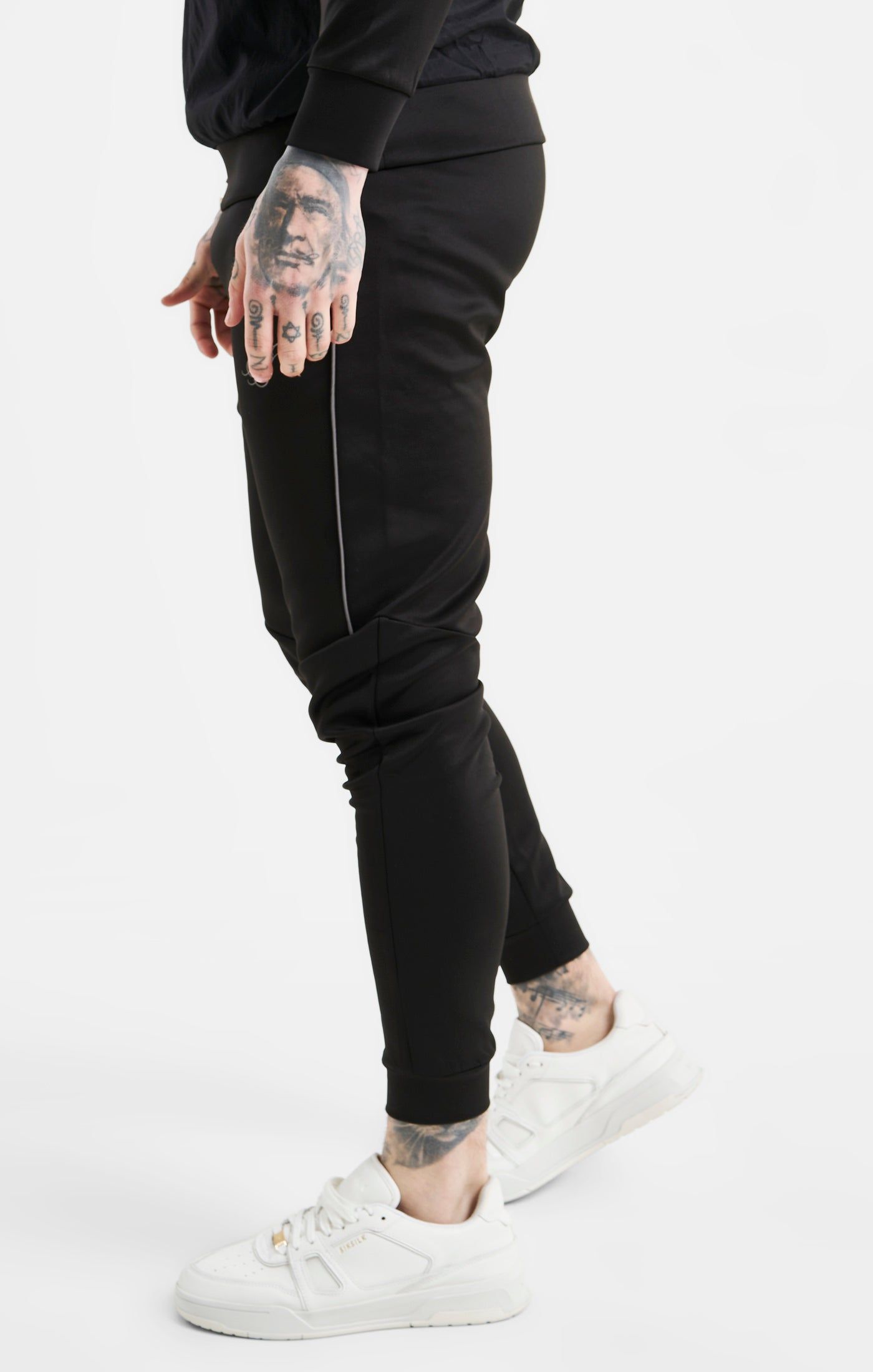 Black Panelled Jogger sold by Siksilk product image thumbnail 2