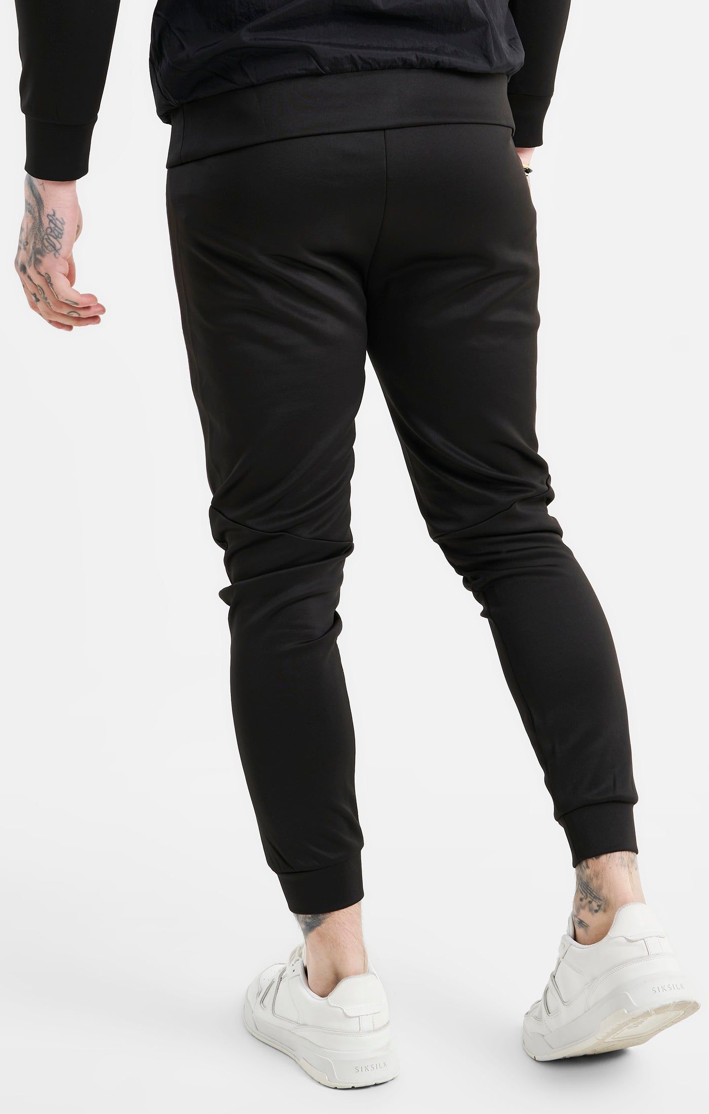 Black Panelled Jogger sold by Siksilk product image thumbnail 4