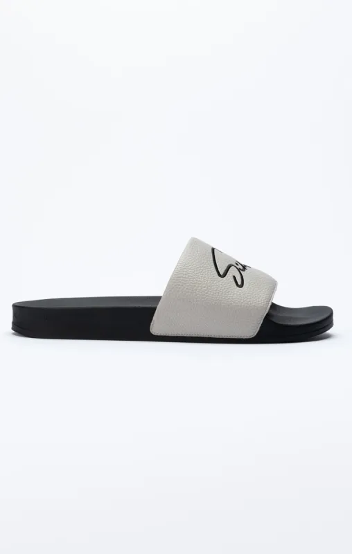 Grey Contrast Pool Slide sold by Siksilk