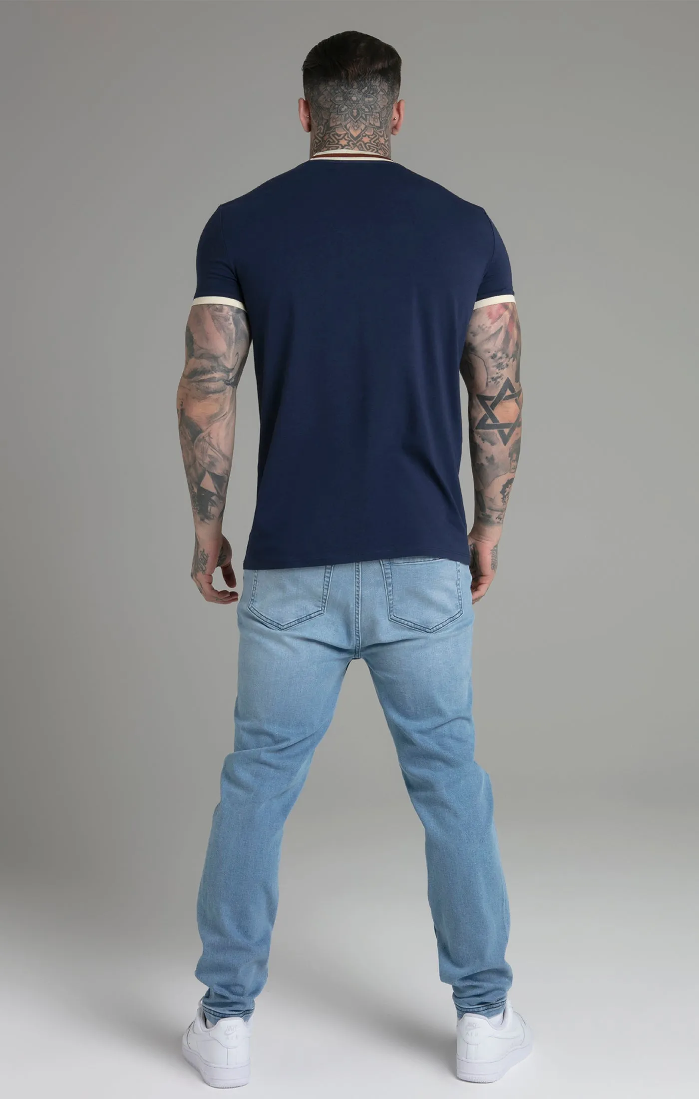 Navy Ringer T-Shirt sold by Siksilk product image thumbnail 5