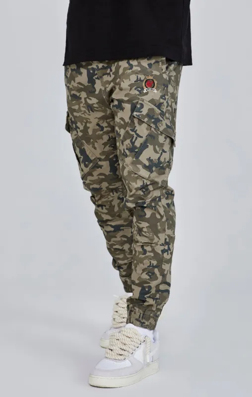 Green Camo Cargo Pants sold by Siksilk