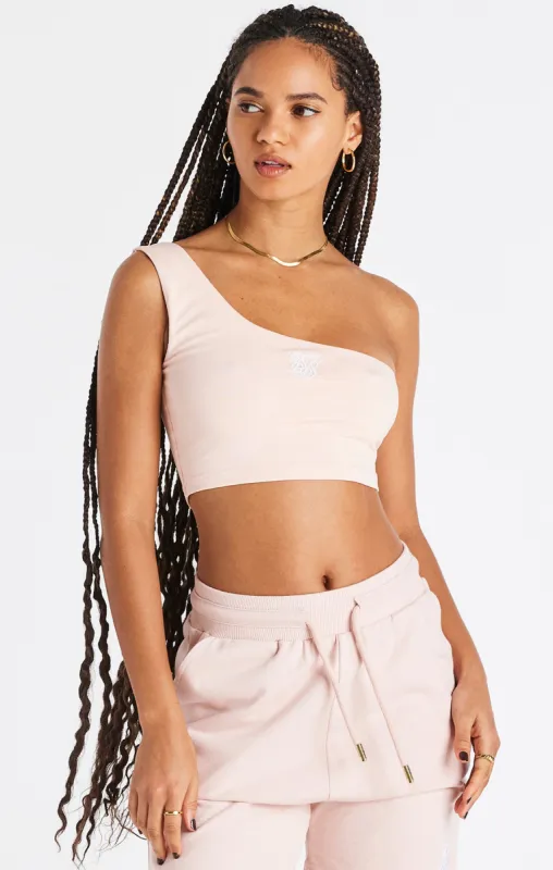 Pink One Shoulder Crop Top sold by Siksilk