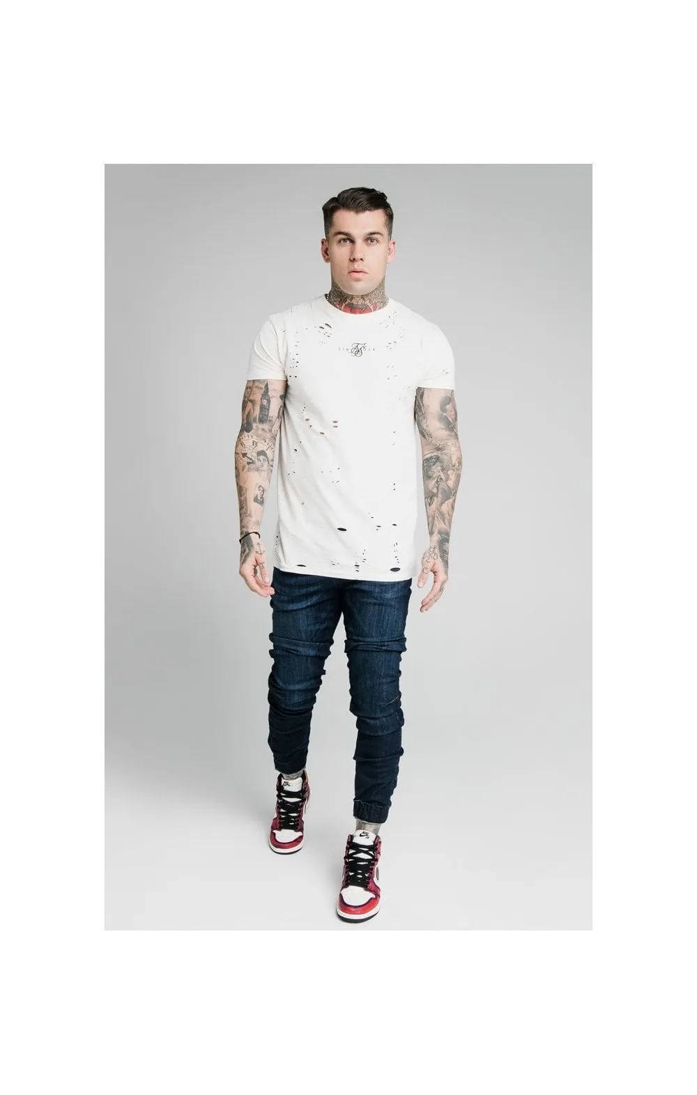 SikSilk Elasticated Strap Cuff Jeans Jeans - Midstone sold by Siksilk product image thumbnail 3