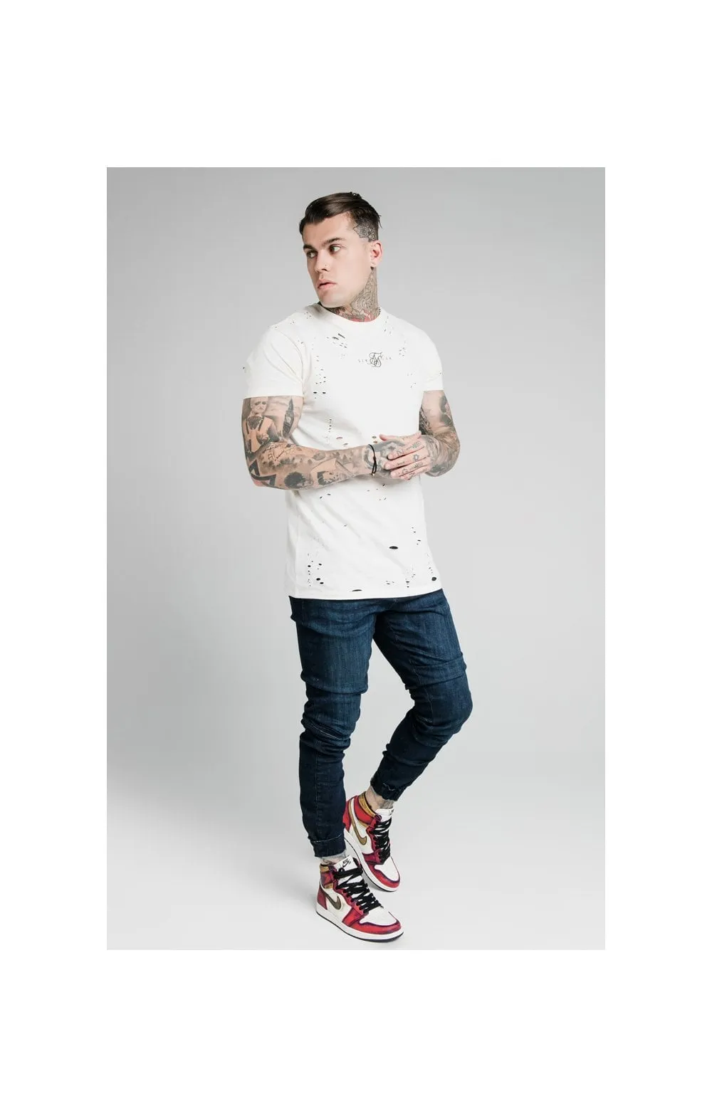 SikSilk Elasticated Strap Cuff Jeans Jeans - Midstone sold by Siksilk product image thumbnail 5