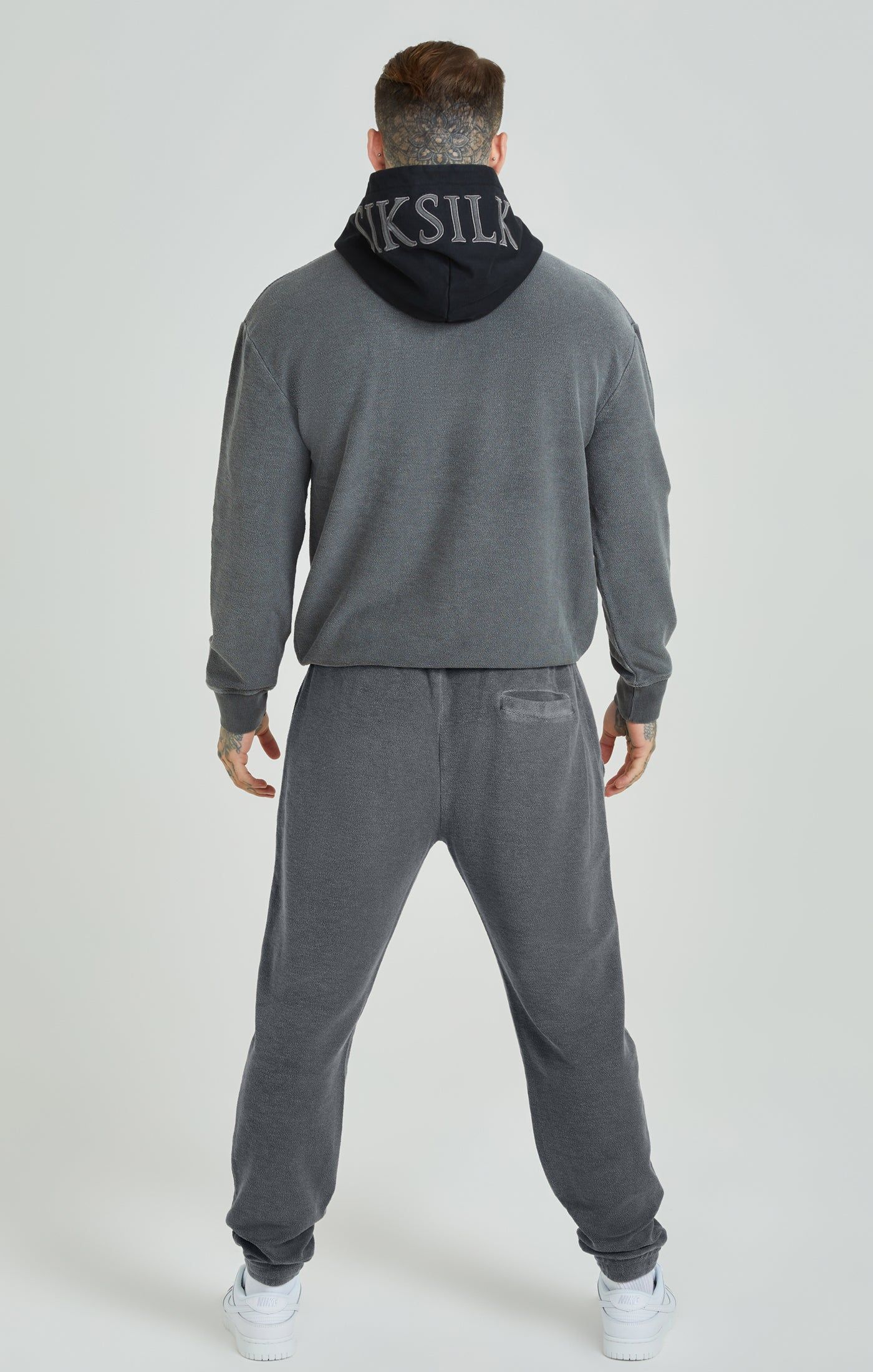 Grey Heavyweight Loopback Relaxed Joggers sold by Siksilk product image thumbnail 5