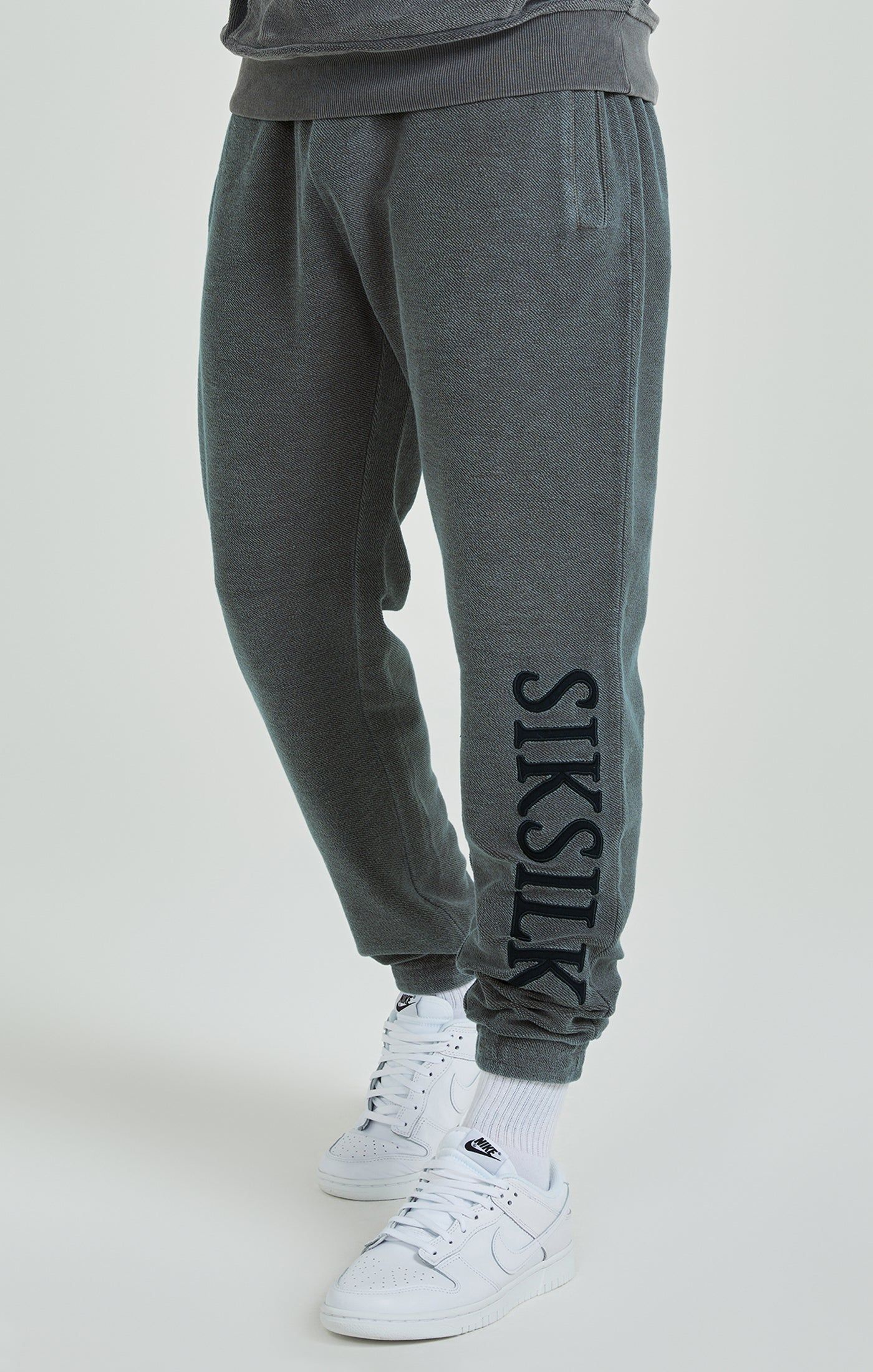 Grey Heavyweight Loopback Relaxed Joggers sold by Siksilk