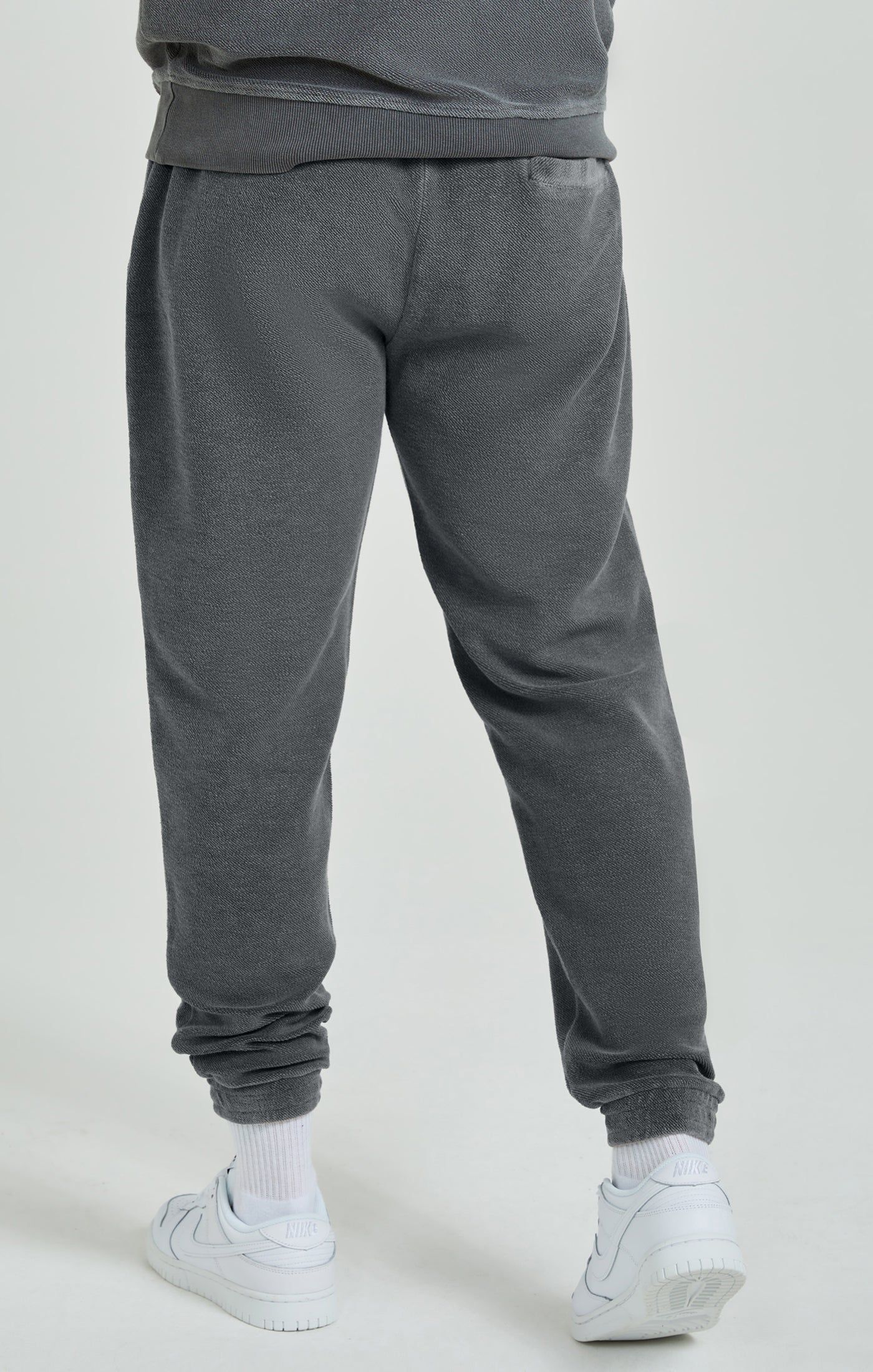 Grey Heavyweight Loopback Relaxed Joggers sold by Siksilk product image thumbnail 4
