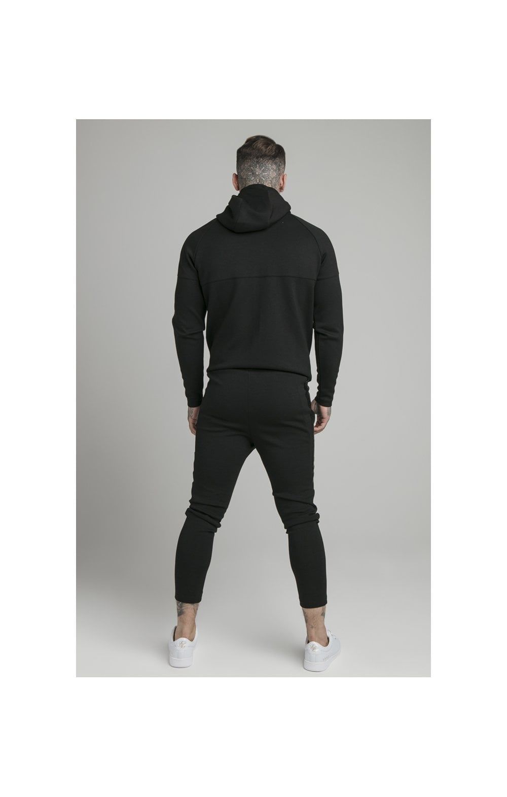 Black Motion Tape Zip Through Hoodie And Jogger Set sold by Siksilk product image thumbnail 11