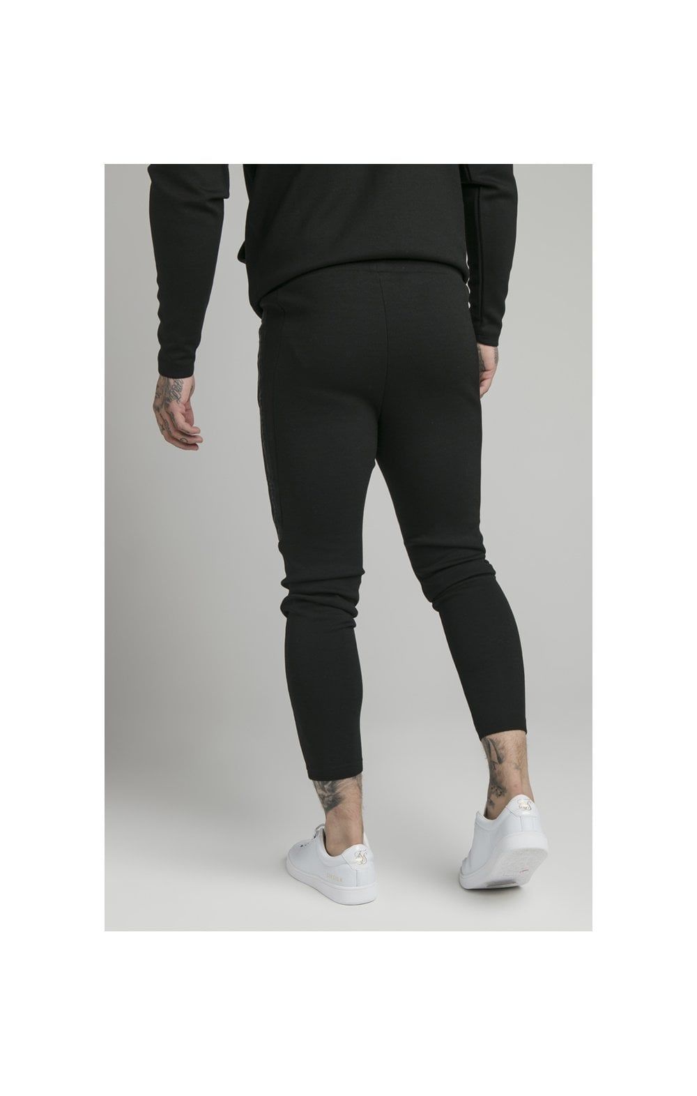 Black Motion Tape Zip Through Hoodie And Jogger Set sold by Siksilk product image thumbnail 8