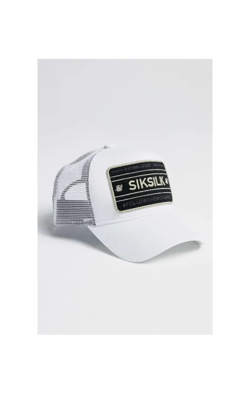 SikSilk Mesh Movement Trucker - White & Gold sold by Siksilk