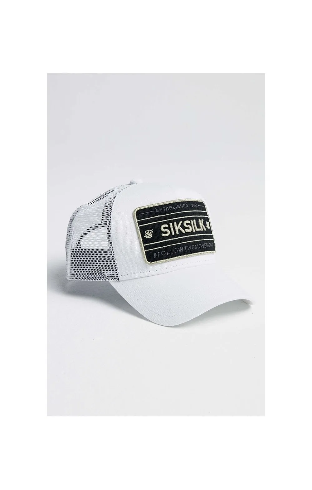 SikSilk Mesh Movement Trucker - White & Gold sold by Siksilk