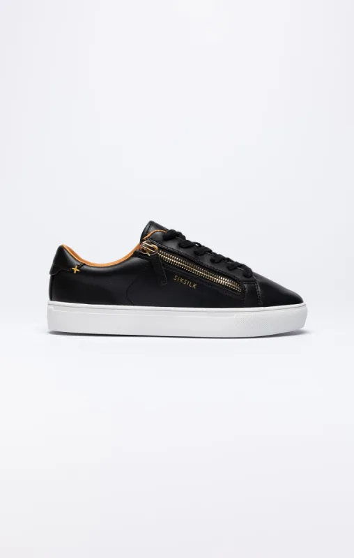 Black Classic Trainer With Functional Zip sold by Siksilk