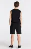 Boys Black Essentials Fleece Short sold by Siksilk