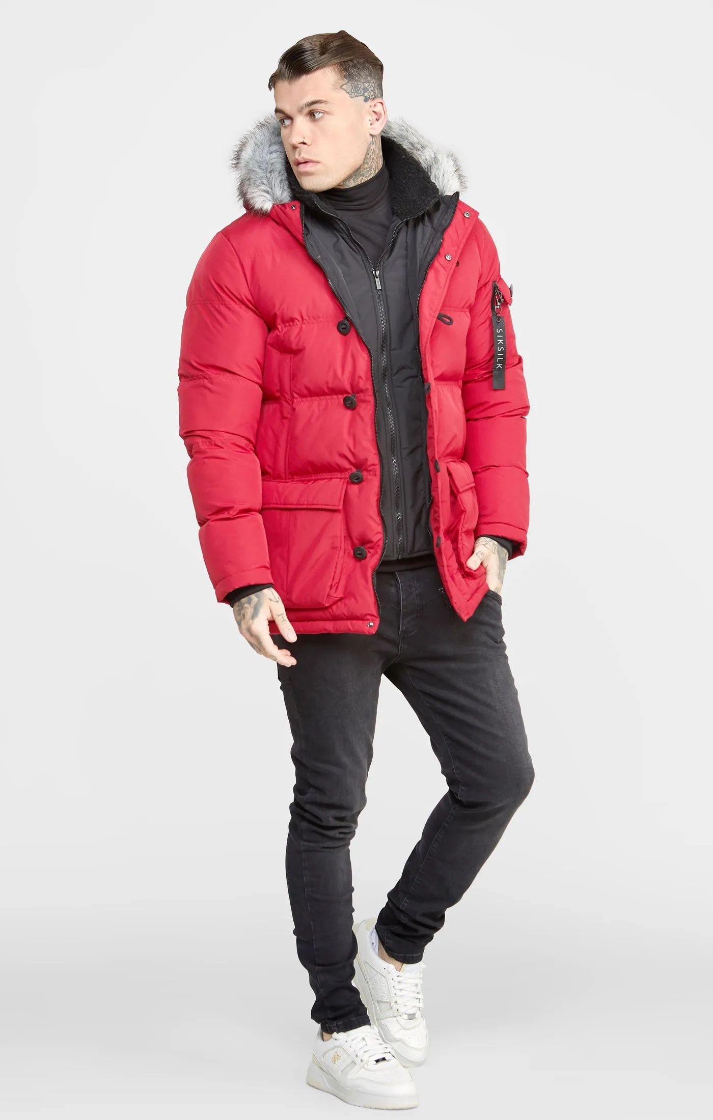 Red Arctic Parka sold by Siksilk product image thumbnail 4