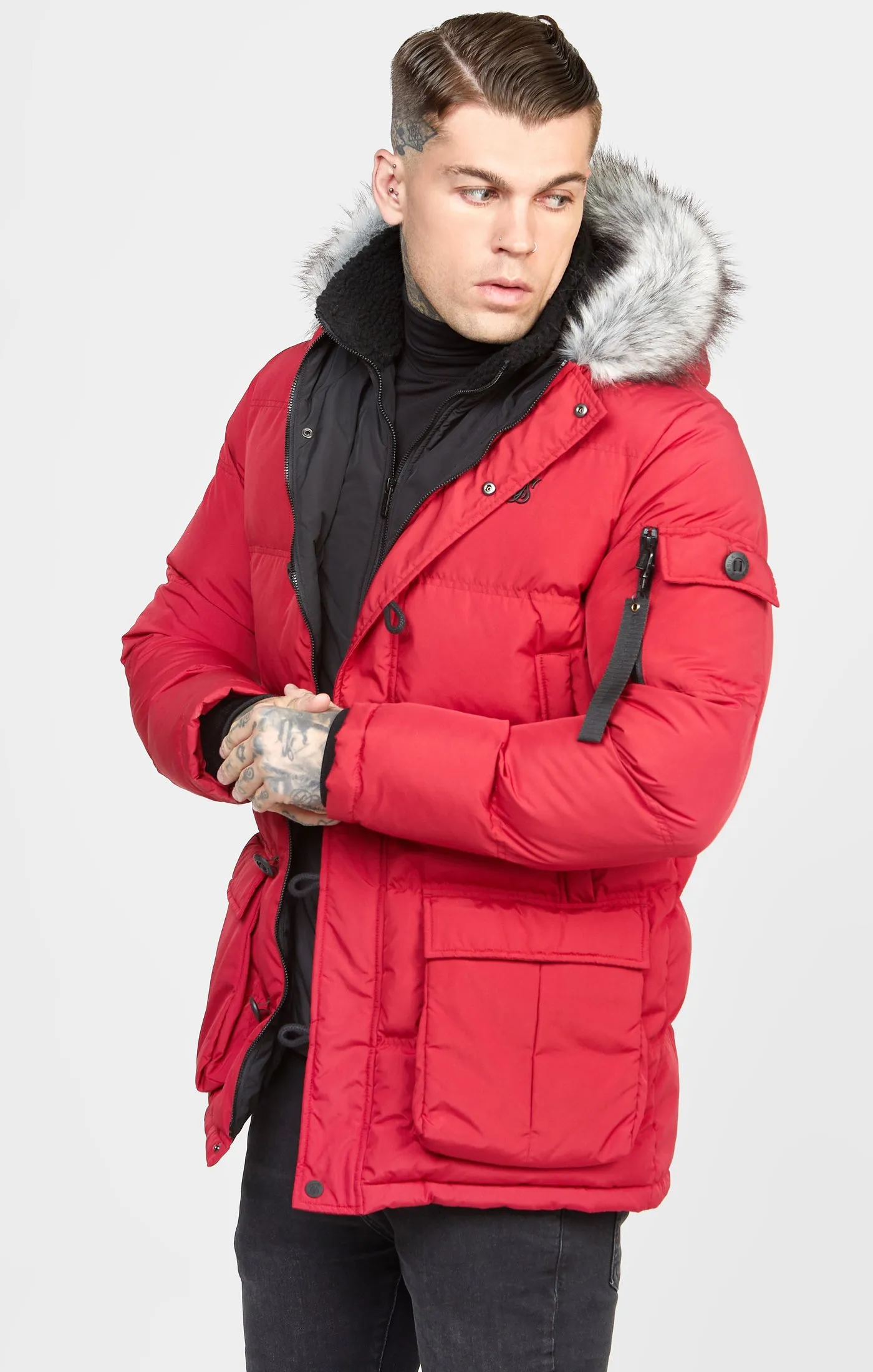 Red Arctic Parka sold by Siksilk