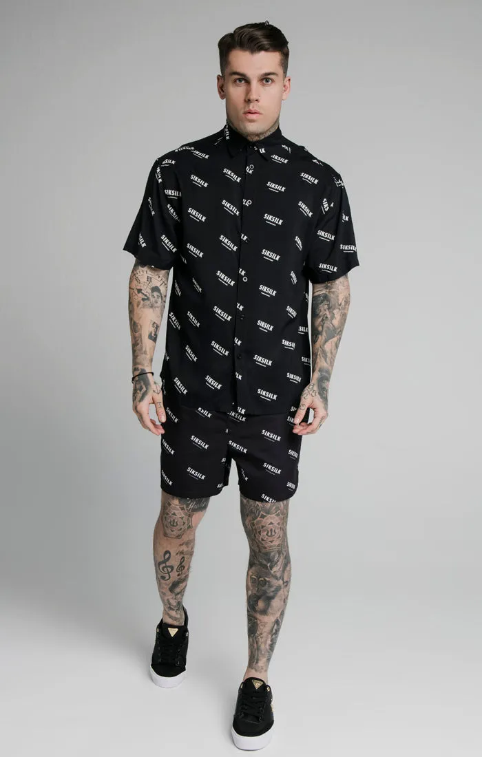 Black Print Resort Shirt sold by Siksilk product image thumbnail 4