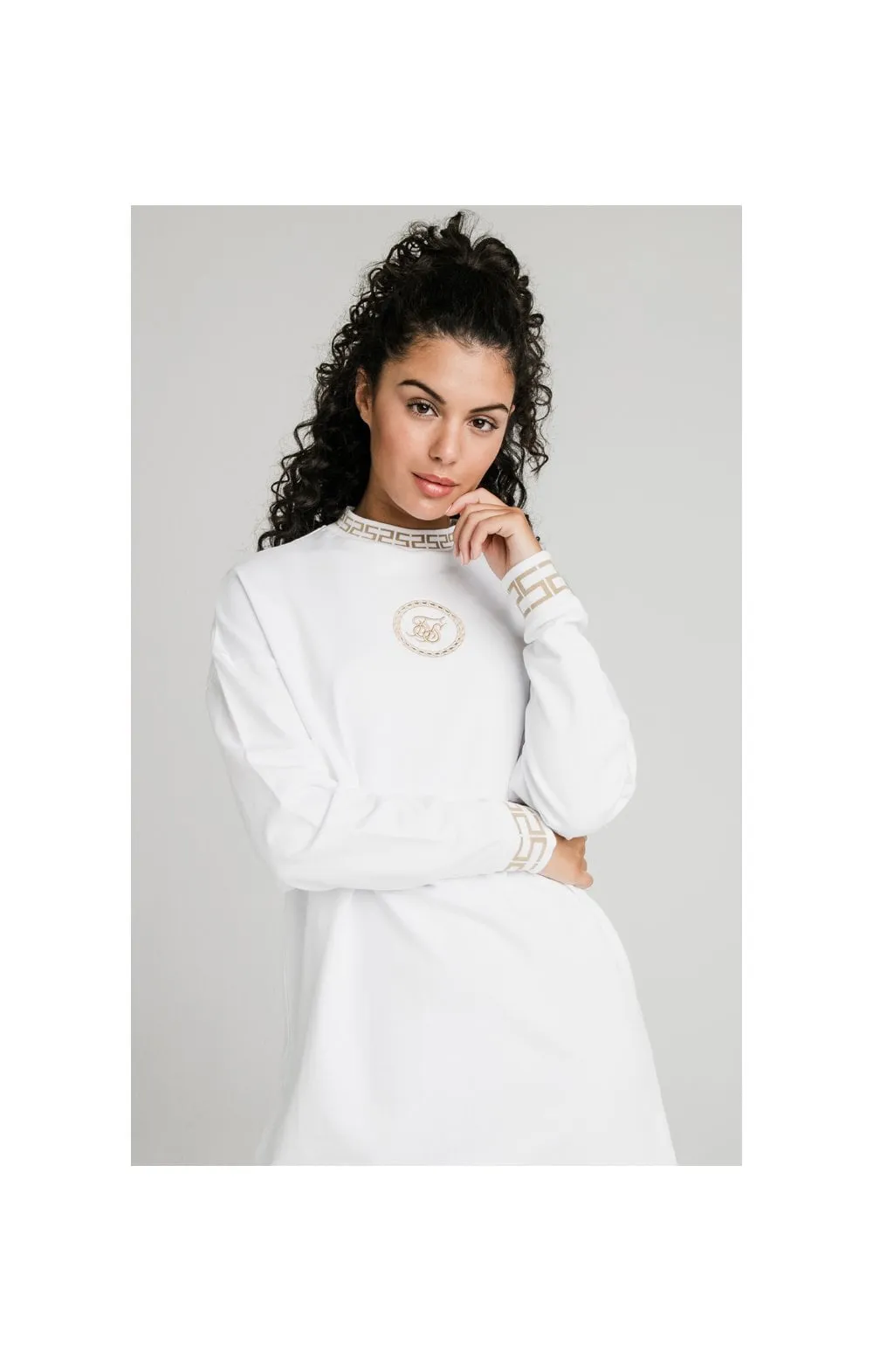 SikSilk Luxury Sweatshirt Dress - White sold by Siksilk product image thumbnail 2
