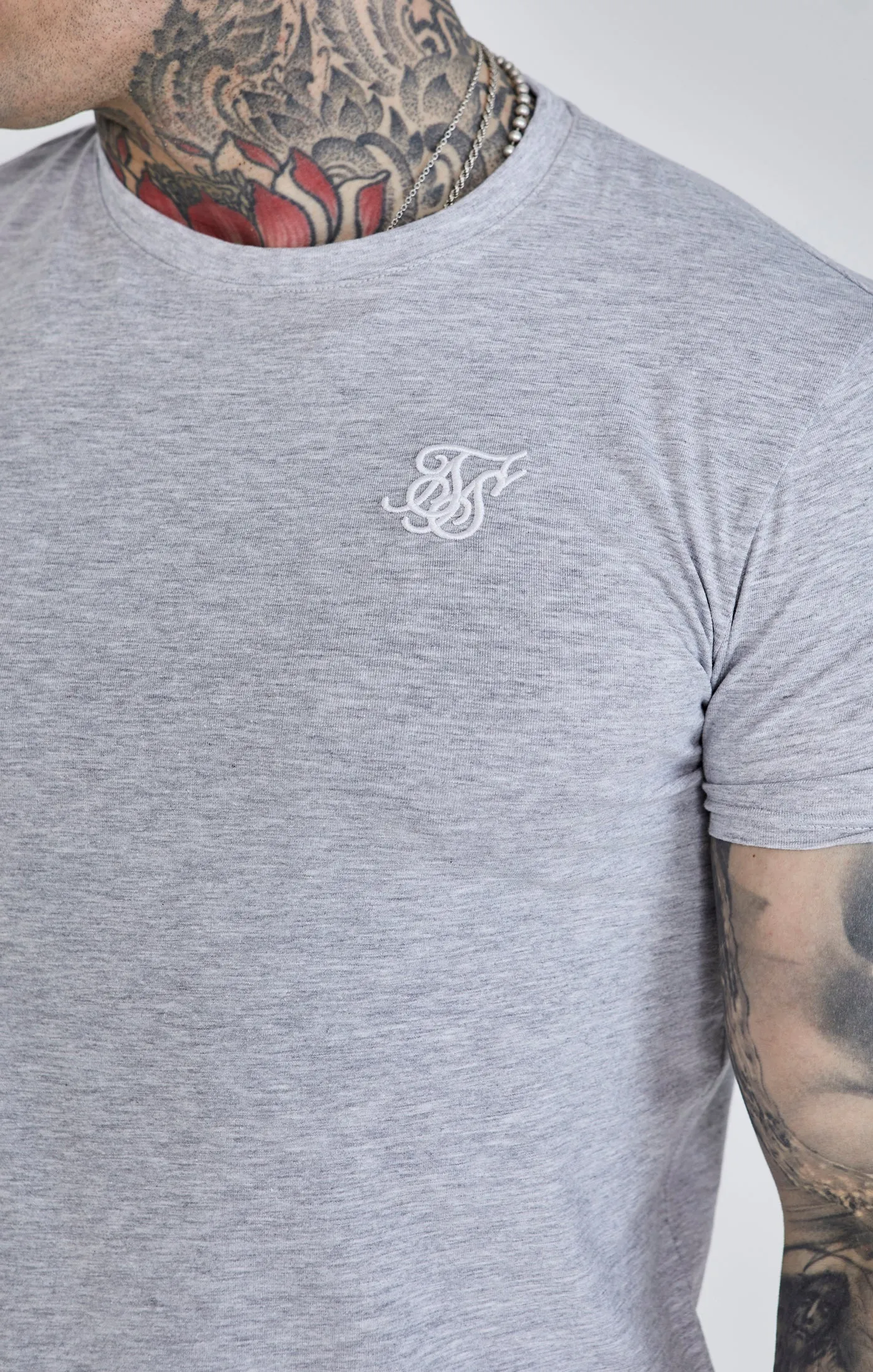 Grey Marl Essentials T-Shirt sold by Siksilk product image thumbnail 3