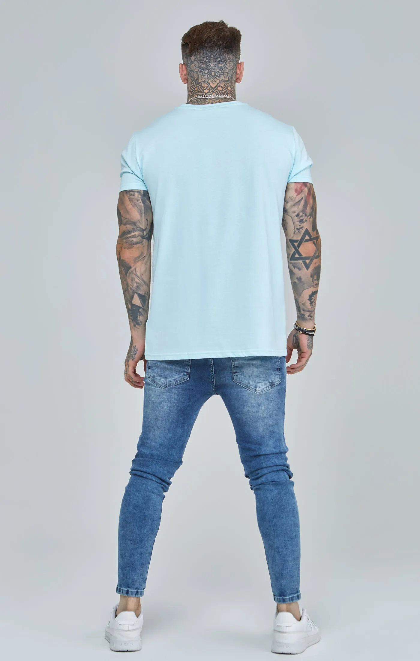 Blue Varsity Boxy Fit T-Shirt sold by Siksilk product image thumbnail 5