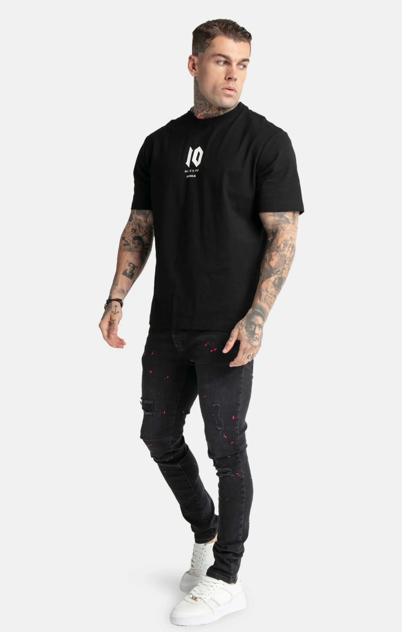 Messi x SikSilk Black Oversized T-Shirt sold by Siksilk product image thumbnail 3