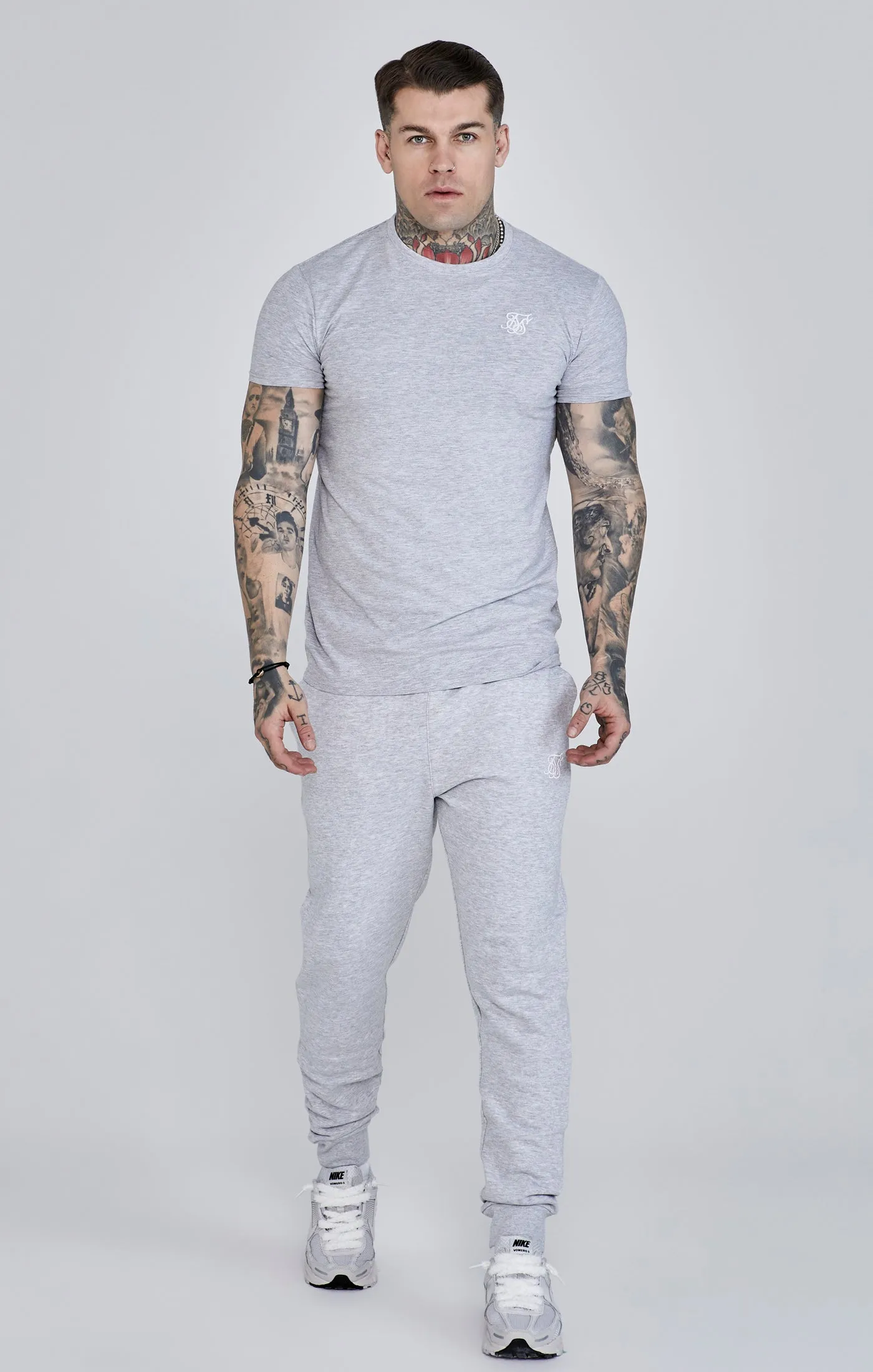 Grey Marl Essentials T-Shirt sold by Siksilk product image thumbnail 2
