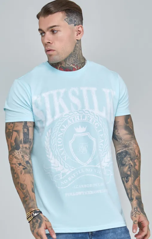 Blue Varsity Boxy Fit T-Shirt sold by Siksilk