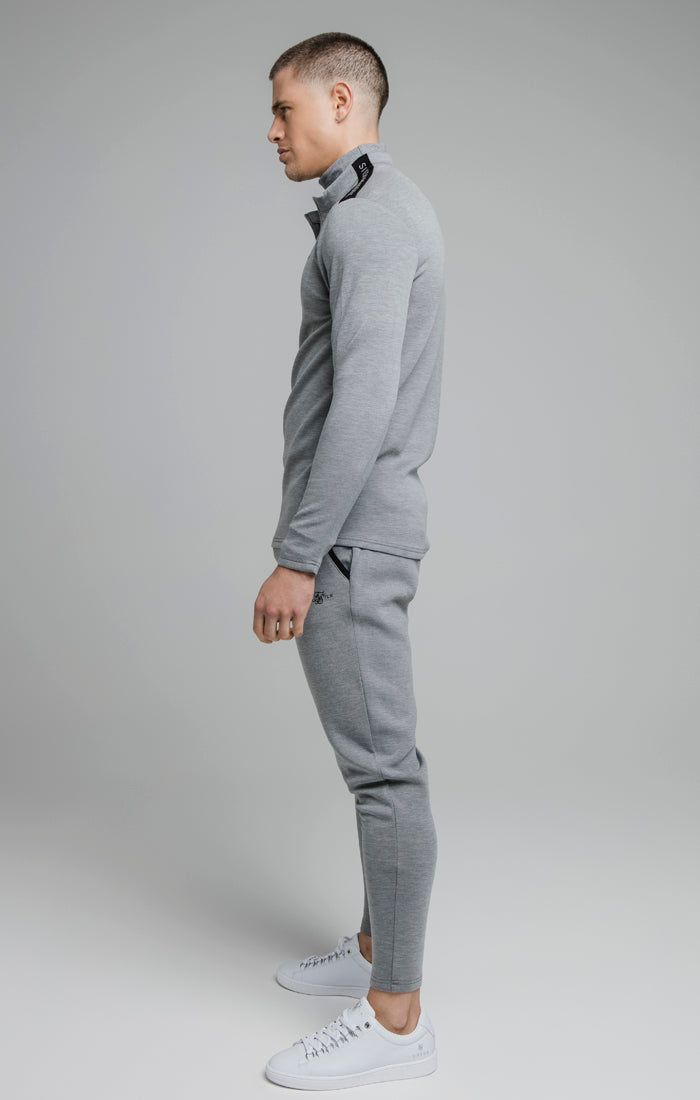 Grey Marl Quarter Zip Sport Top sold by Siksilk product image thumbnail 3