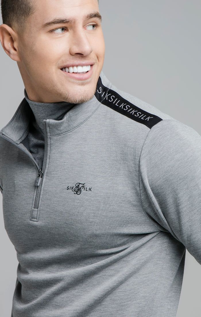 Grey Marl Quarter Zip Sport Top sold by Siksilk product image thumbnail 2