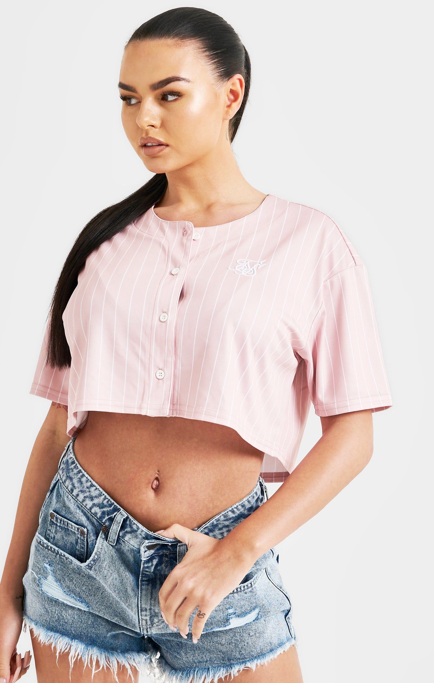 Pink Crop Baseball Top sold by Siksilk product image thumbnail 6