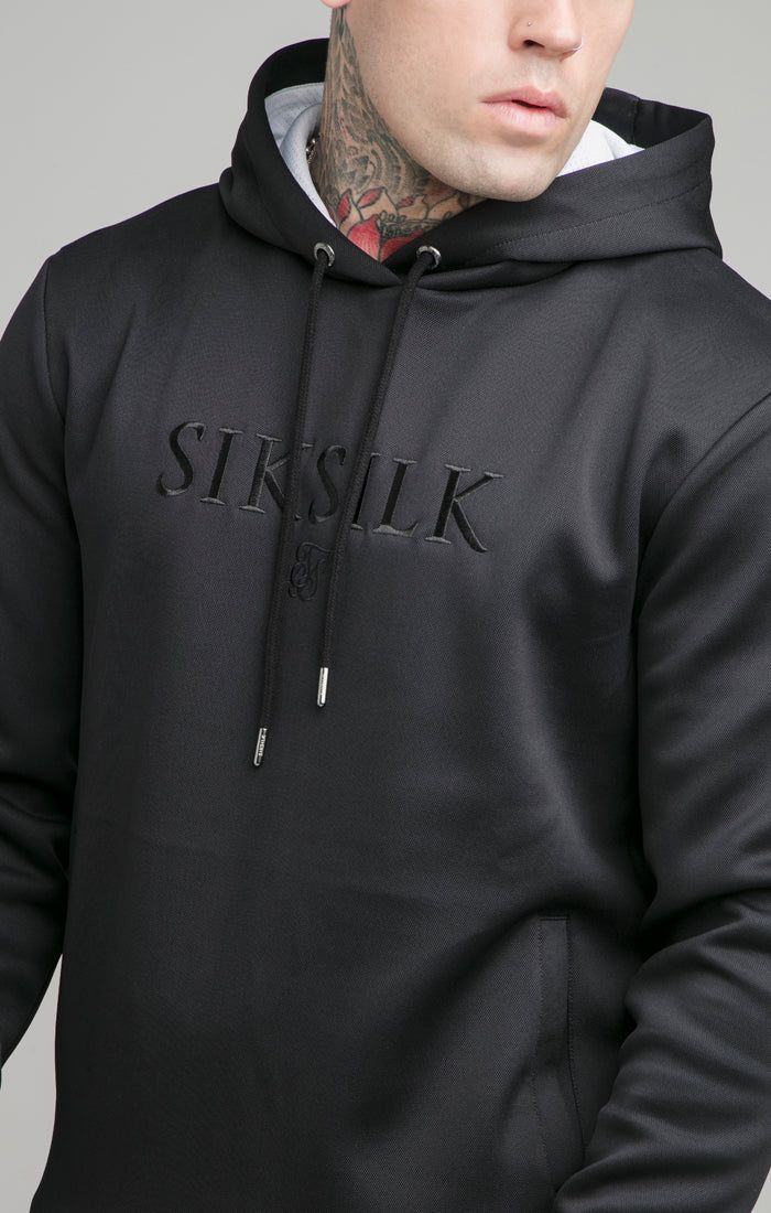 Black Monochrome Overhead Hoodie sold by Siksilk product image thumbnail 2