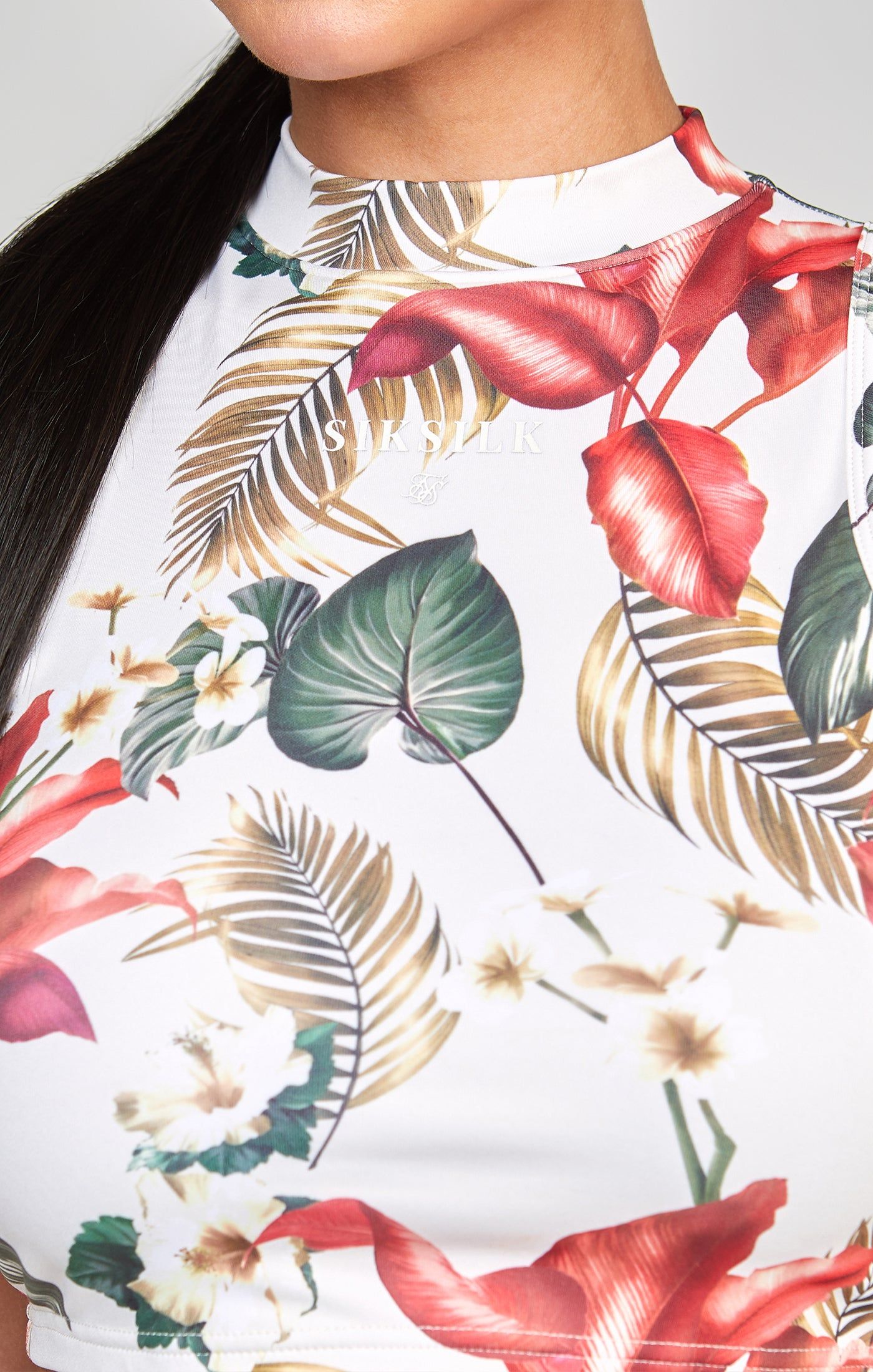 Multi Retro Tropics Print Vest sold by Siksilk product image thumbnail 2