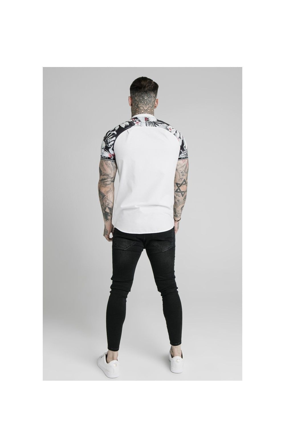SikSilk S/S Floral Raglan Tech Shirt - White & Floral sold by Siksilk product image thumbnail 4