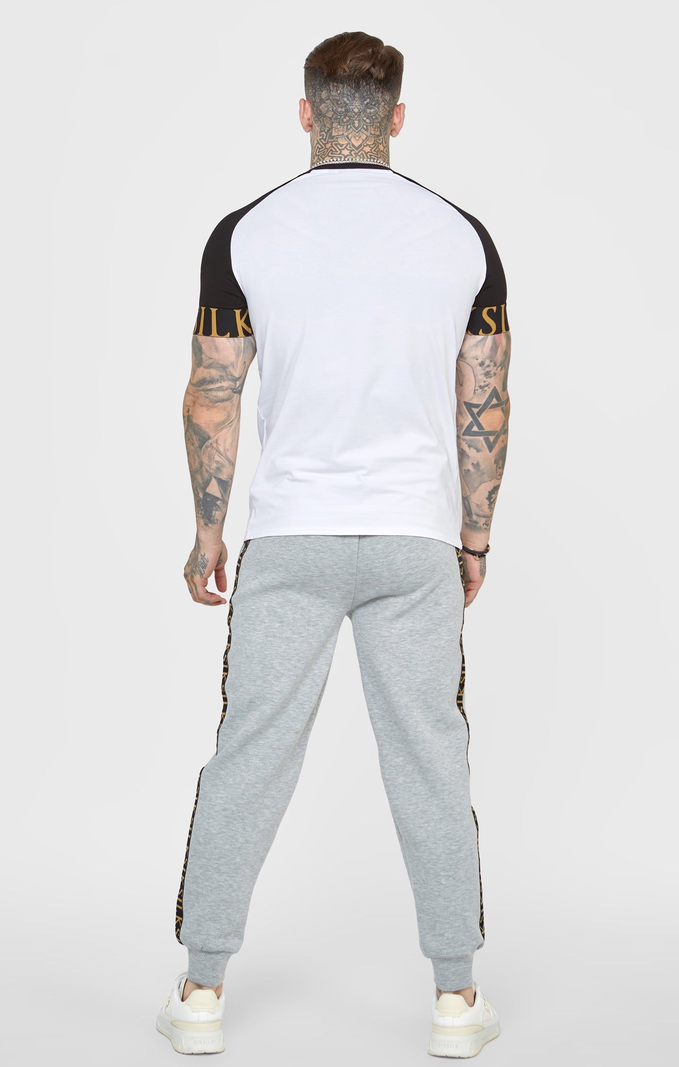 Grey Marl Fitted Track Pant sold by Siksilk product image thumbnail 5
