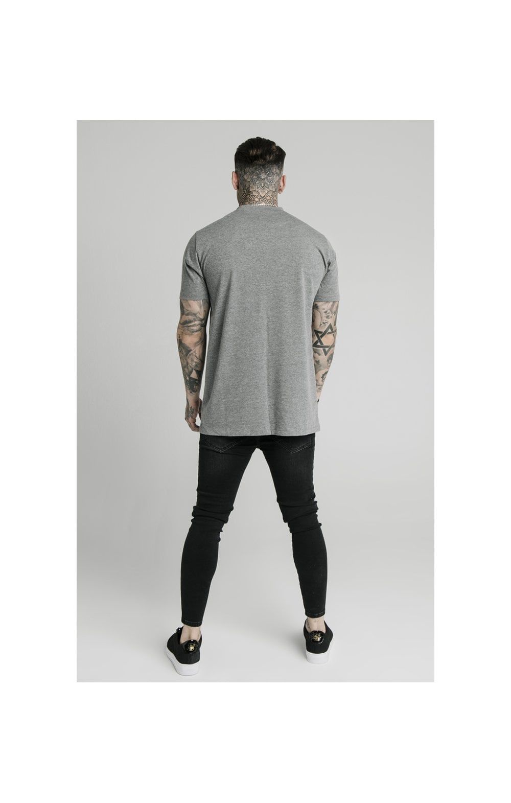 SikSilk S/S Square Hem Tee – Grey marl sold by Siksilk product image thumbnail 5