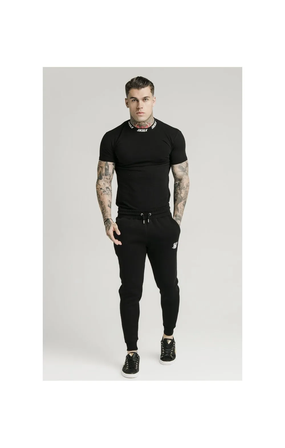 Black Essential Muscle Fit Jogger sold by Siksilk product image thumbnail 2