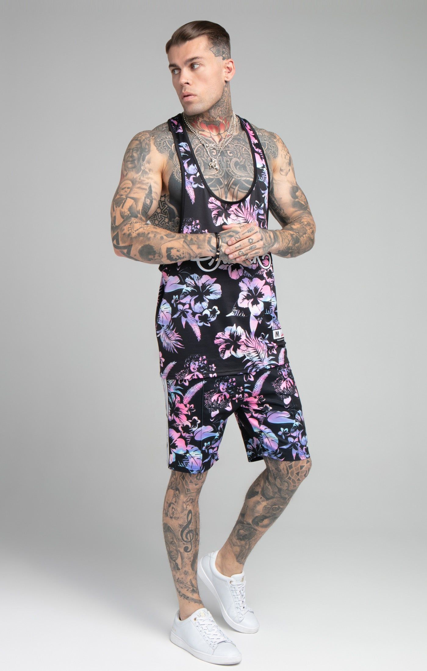 Black Tie Dye Racer Vest sold by Siksilk product image thumbnail 4