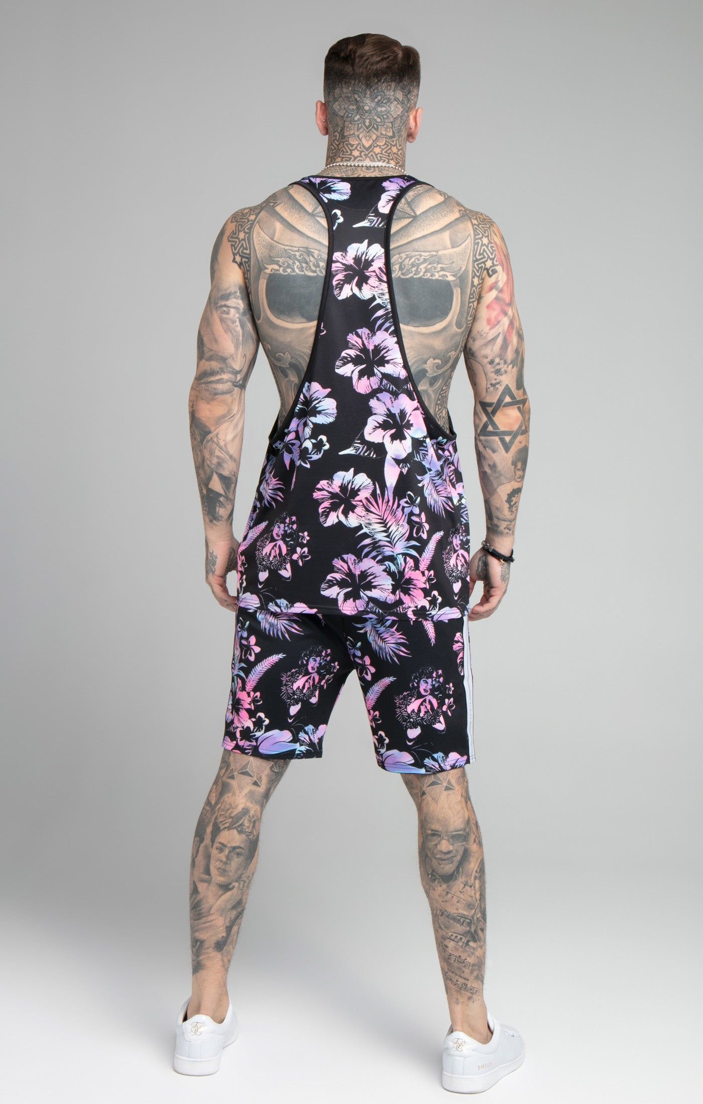 Black Tie Dye Racer Vest sold by Siksilk product image thumbnail 5