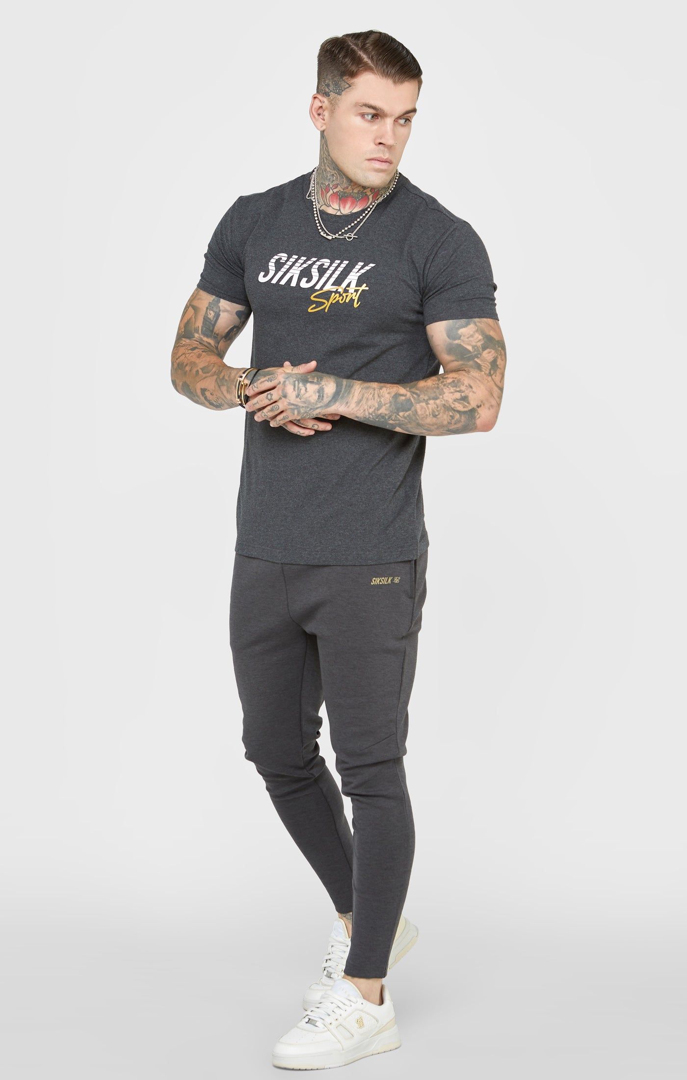 Charcoal Sports T-Shirt sold by Siksilk product image thumbnail 3