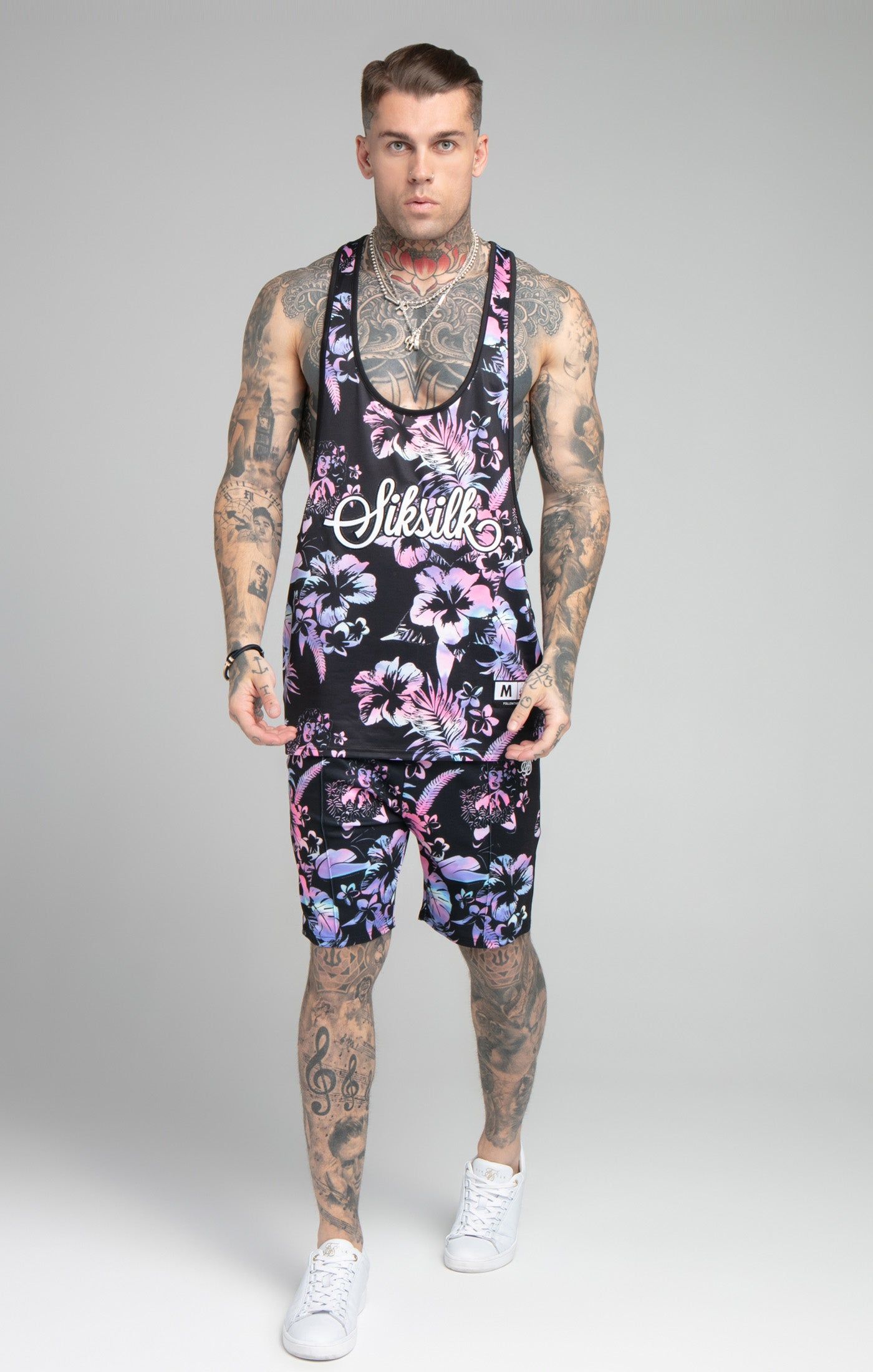 Black Tie Dye Racer Vest sold by Siksilk product image thumbnail 3