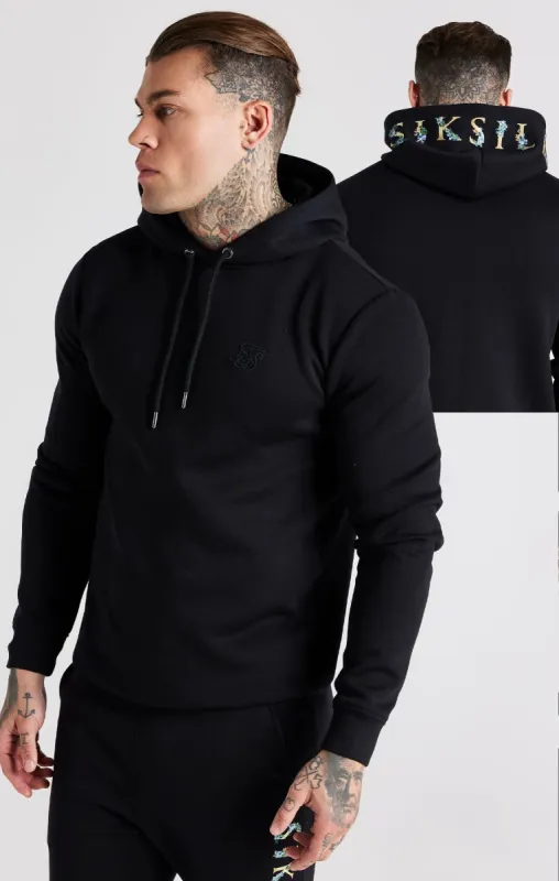 Black Floral Embroidered Hoodie sold by Siksilk