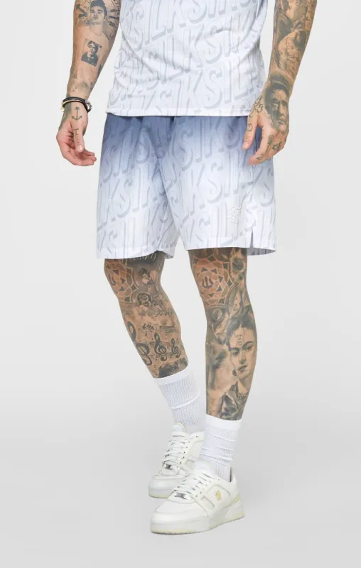 Navy Logo Fade Swim Short sold by Siksilk