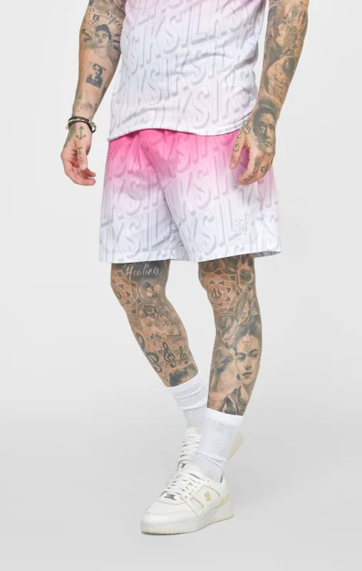 Pink Logo Fade Swim Short sold by Siksilk