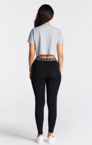 Black Essential Tape Legging sold by Siksilk