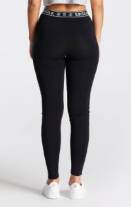 Black Essential Tape Legging sold by Siksilk