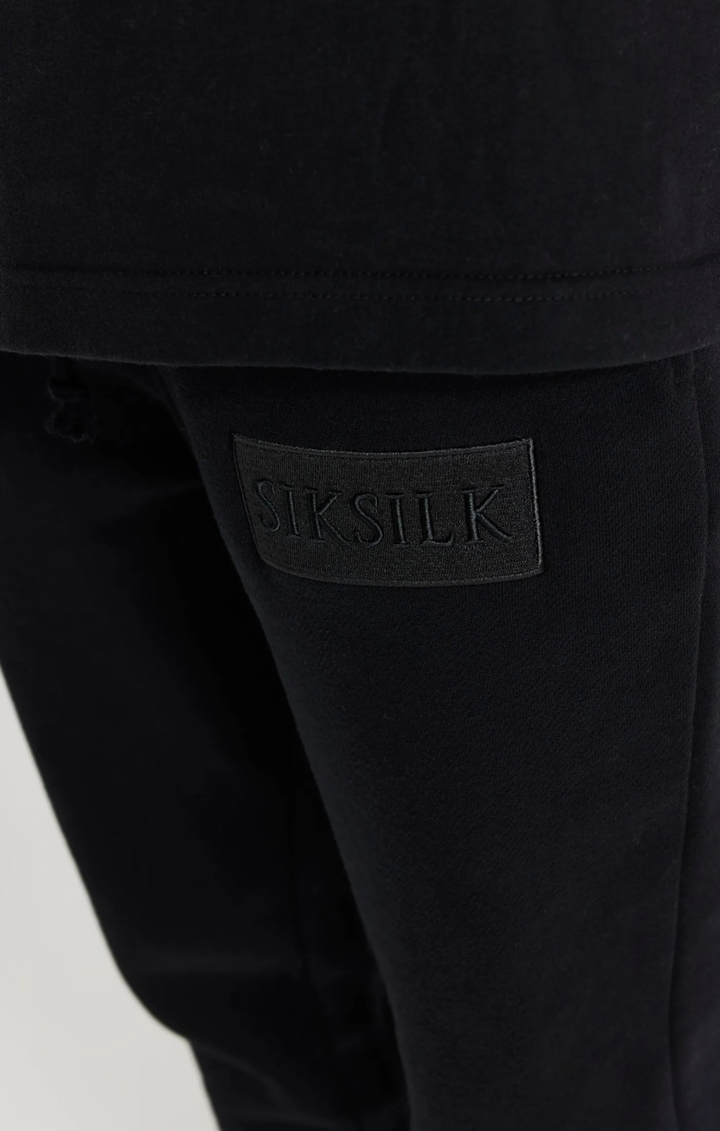 Black Relaxed Fit Cuffed Jogger sold by Siksilk product image thumbnail 5