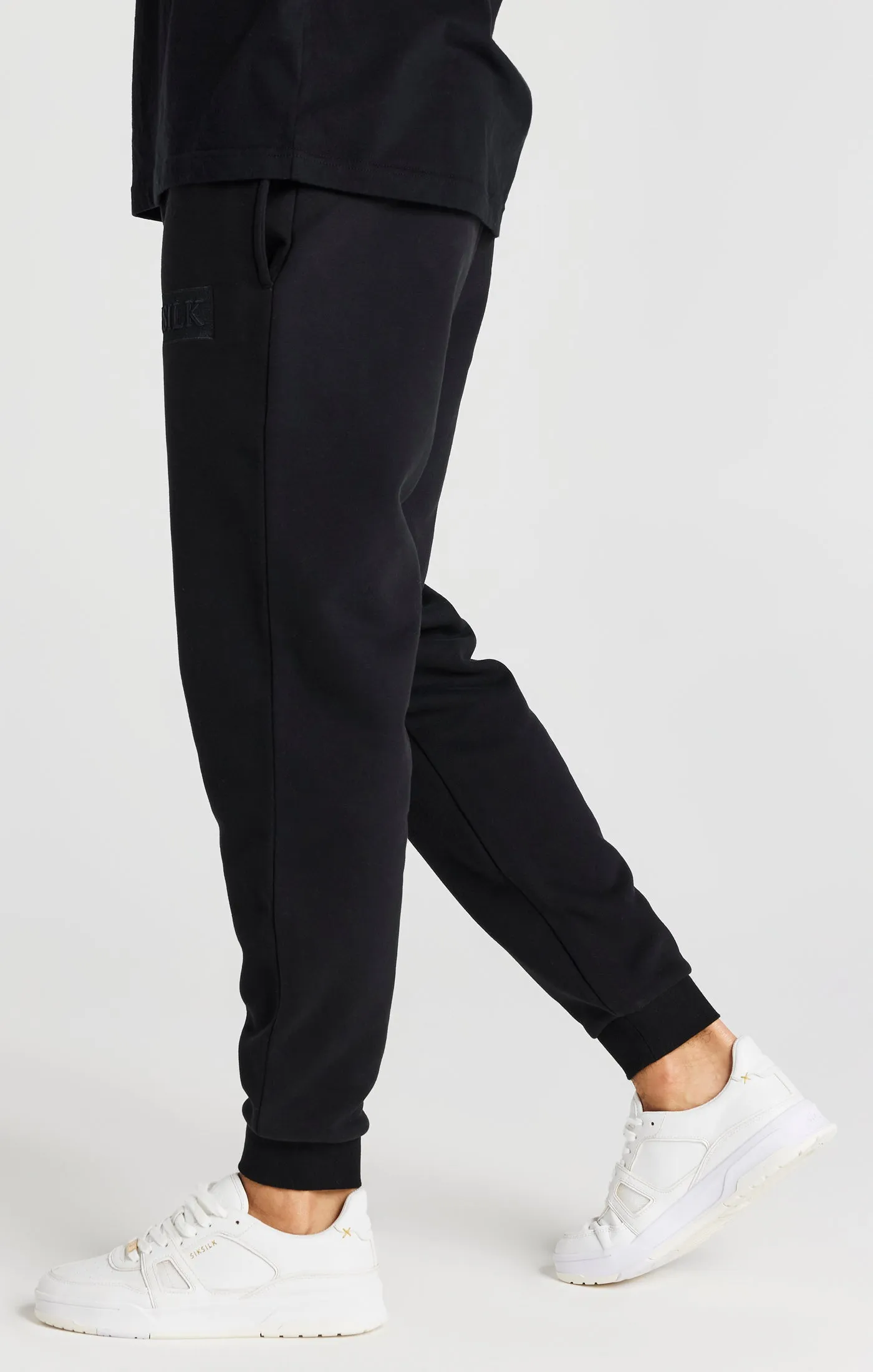 Black Relaxed Fit Cuffed Jogger sold by Siksilk product image thumbnail 2