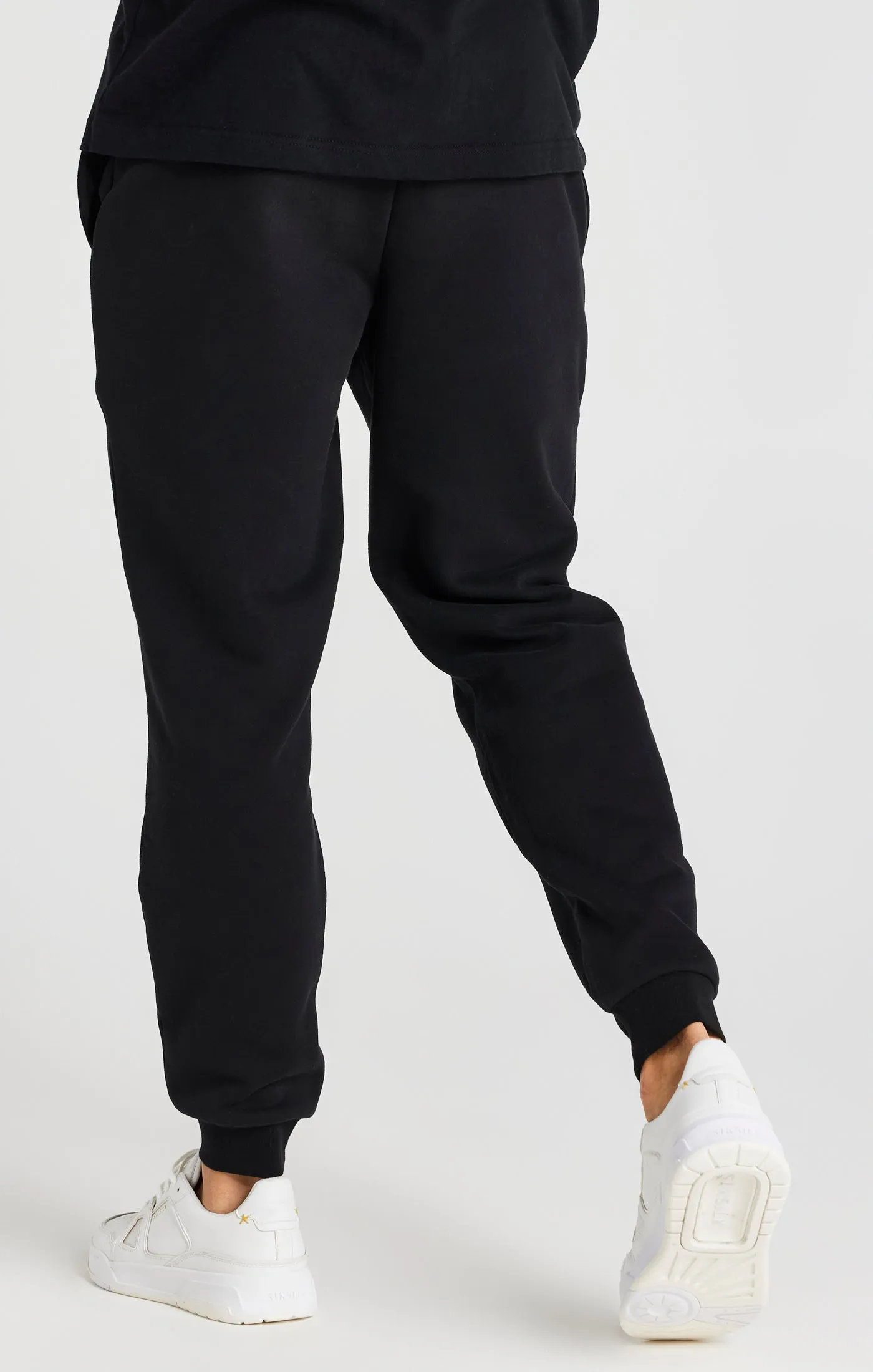 Black Relaxed Fit Cuffed Jogger sold by Siksilk product image thumbnail 3