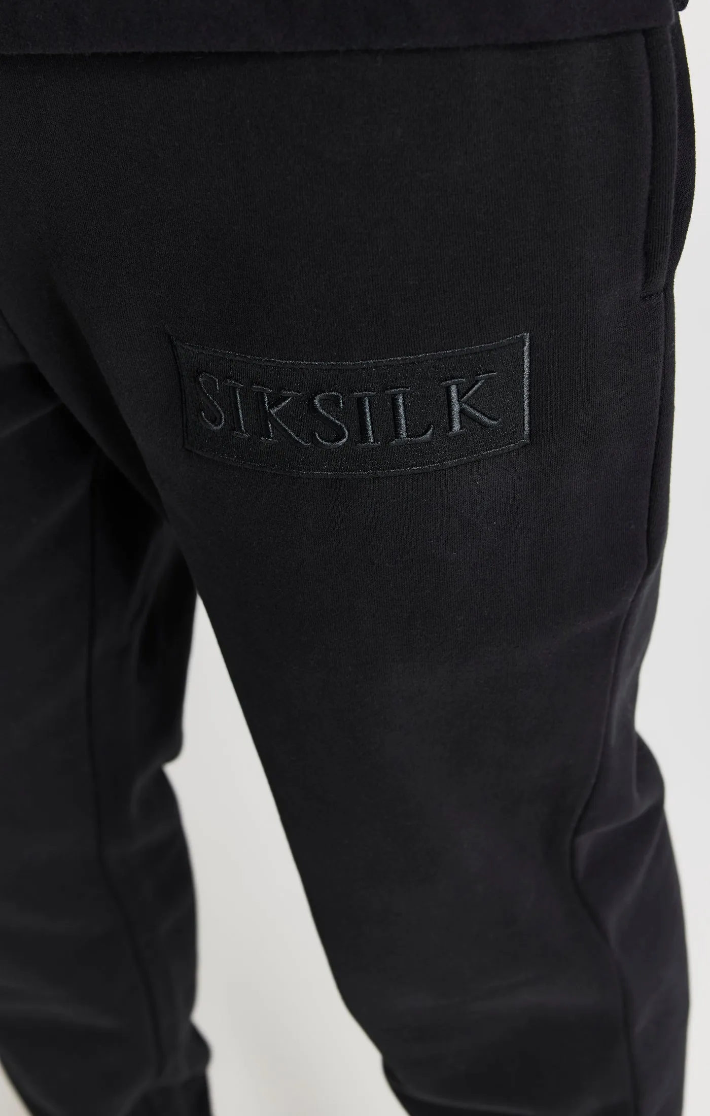 Black Relaxed Fit Cuffed Jogger sold by Siksilk product image thumbnail 4